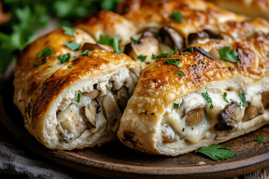 Cheesy Garlic Butter Mushroom Stuffed Chicken – Juicy, Creamy, and Irresistible